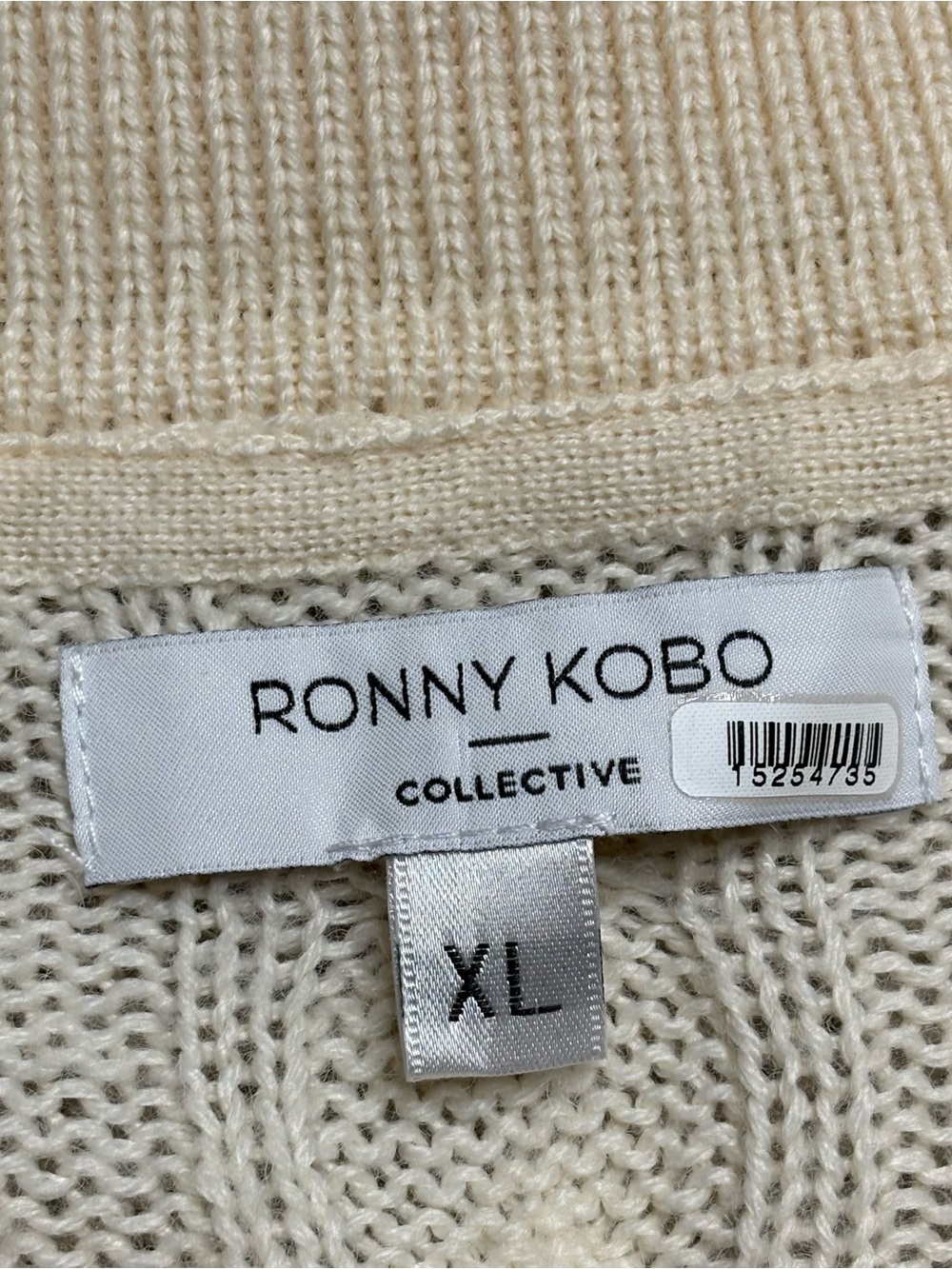 Ronny Kobo Cable Knit Sweater With Rhinestone Buttons - Picture 3 of 5